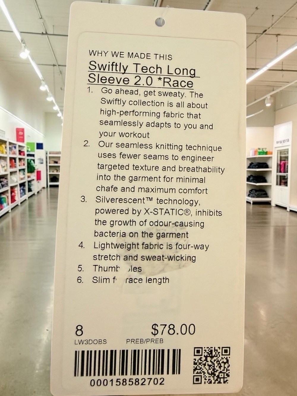 Swiftly Tech 2.0 long sleeve Race Lululemon women’s size 8 - Picture 5 of 7
